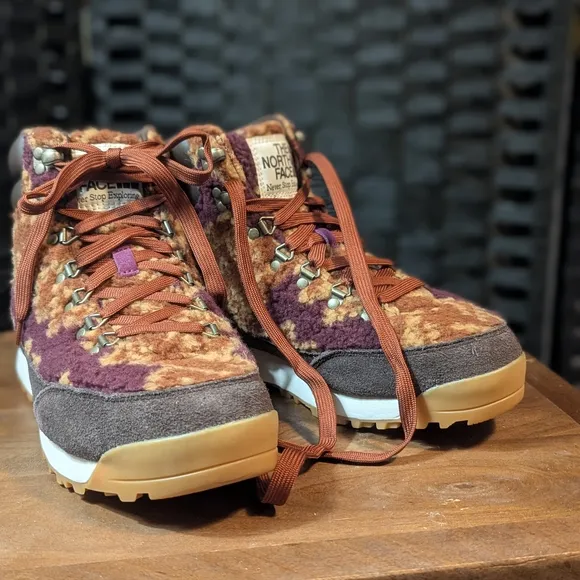 The North Face Brown and Purple Winter Boots