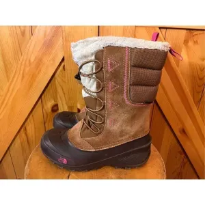 The North Face Girls Suede Heat Seeker 200 Gram Insulation Winter Snow Boots 5