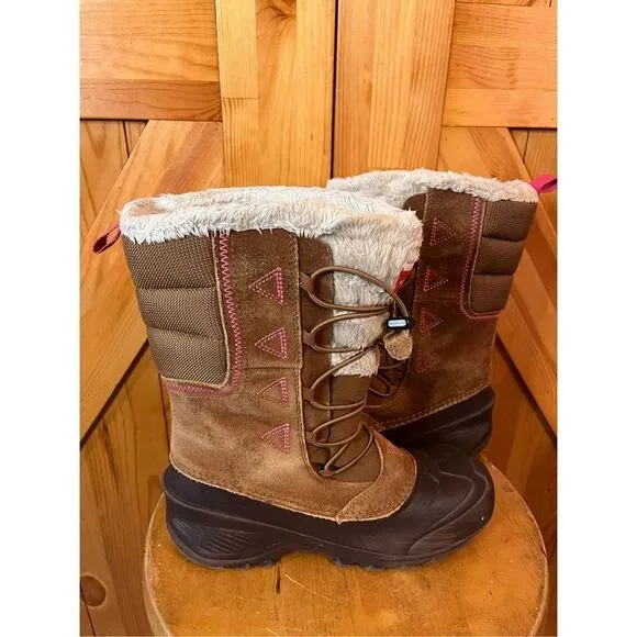 The North Face Girls Suede Heat Seeker 200 Gram Insulation Winter Snow Boots 5