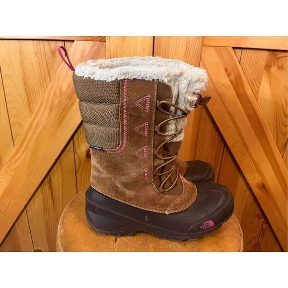 The North Face Girls Suede Heat Seeker 200 Gram Insulation Winter Snow Boots 5