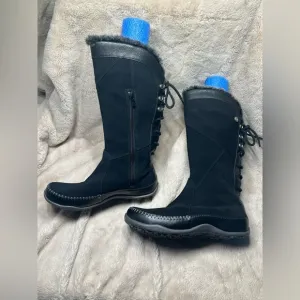 The North Face Janey Black Suede Waterproof Winter Snow Boots Women’s Size 7.5
