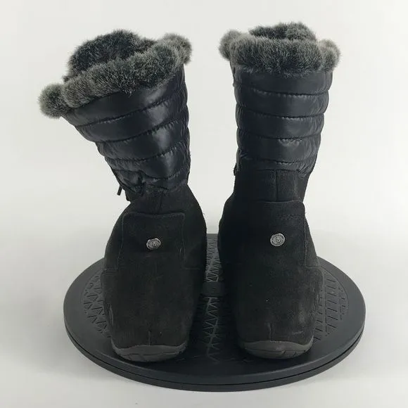 The North Face Nuptse Purna II Black Suede Winter Boots Women’s Size 9.5