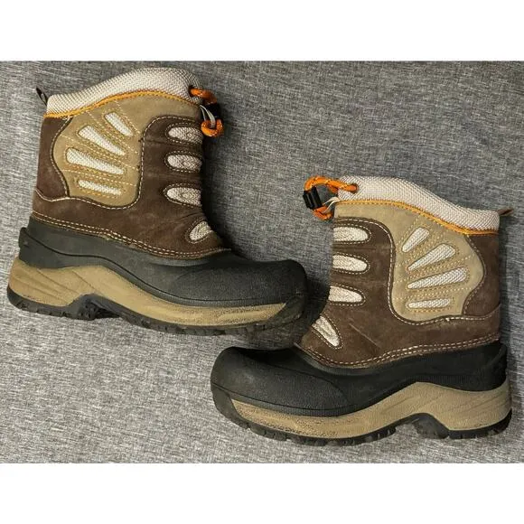 The North Face Winter Snow Boots Youth 2 Garcons Brown Insulation Round Toe
