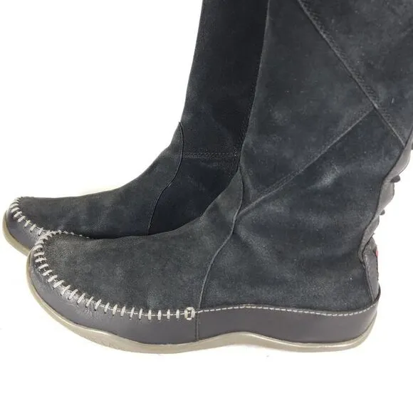 The North Face Women Janey US8 Black Suede Insulated Primaloft Waterproof Boots