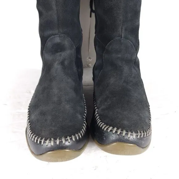 The North Face Women Janey US8 Black Suede Insulated Primaloft Waterproof Boots