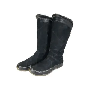 The North Face Women Janey US8 Black Suede Insulated Primaloft Waterproof Boots