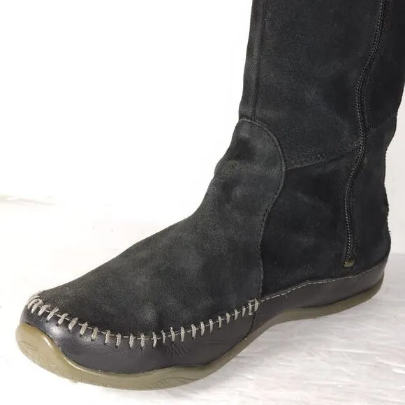 The North Face Women Janey US8 Black Suede Insulated Primaloft Waterproof Boots