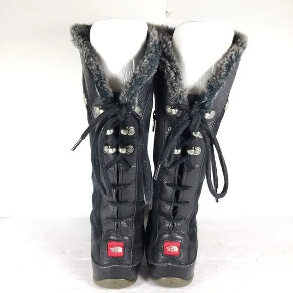 The North Face Women Janey US8 Black Suede Insulated Primaloft Waterproof Boots