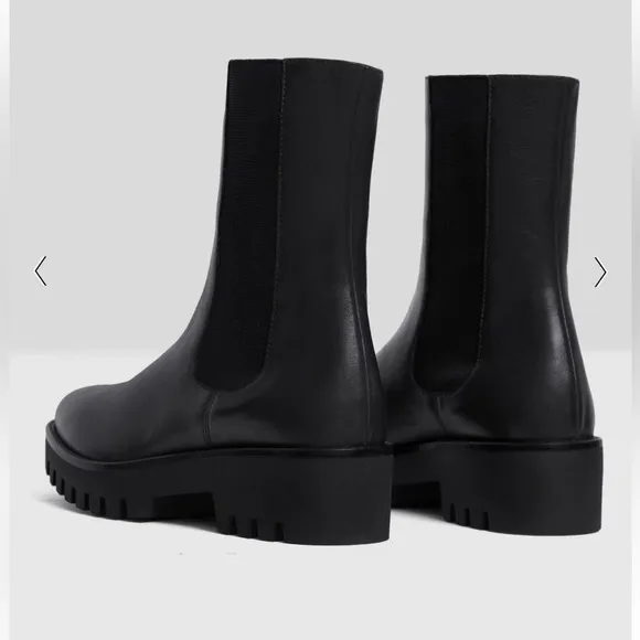 THEORY***CHELSEA BOOTIE In Black Leather**EU 40; US 10 $475