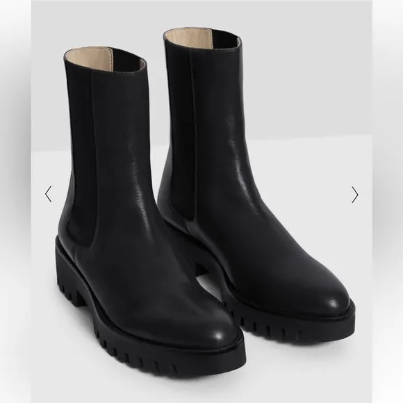 THEORY***CHELSEA BOOTIE In Black Leather**EU 40; US 10 $475