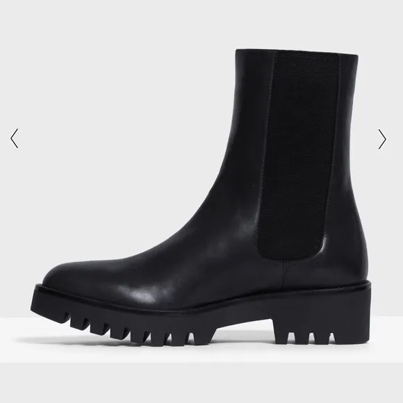 THEORY***CHELSEA BOOTIE In Black Leather**EU 40; US 10 $475
