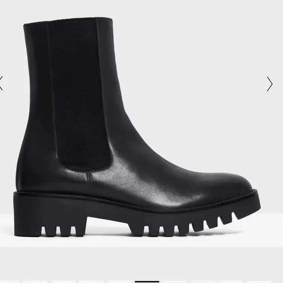 THEORY***CHELSEA BOOTIE In Black Leather**EU 40; US 10 $475