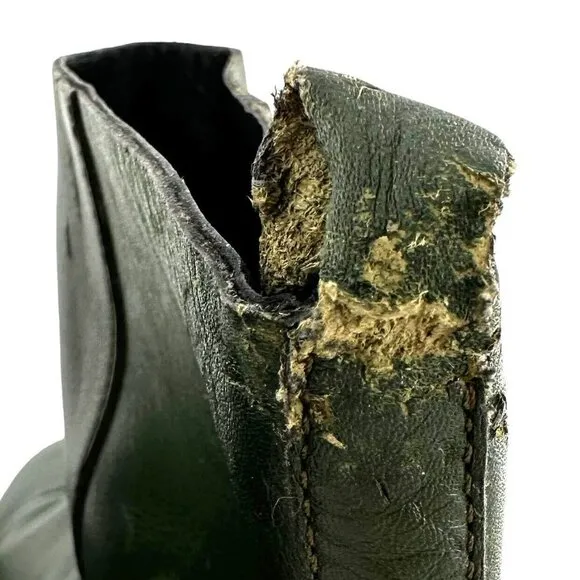Theysken's Theory Forest Green Leather Chelsea Ankle Boots Size 39
