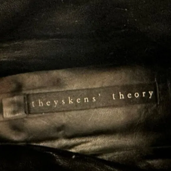 Theysken's Theory Forest Green Leather Chelsea Ankle Boots Size 39