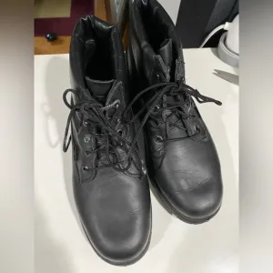 Thorogood Black Work Boots Lace Up Leather Made in the USA Size 9.5
