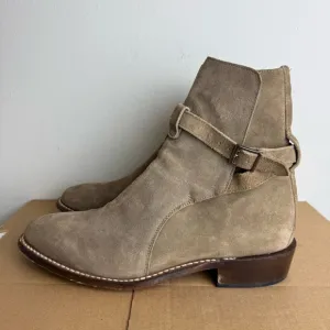 Thursday Boot Co. Men's Rogue Jodhpur Chelsea Boot in Taupe Suede Size 10.5