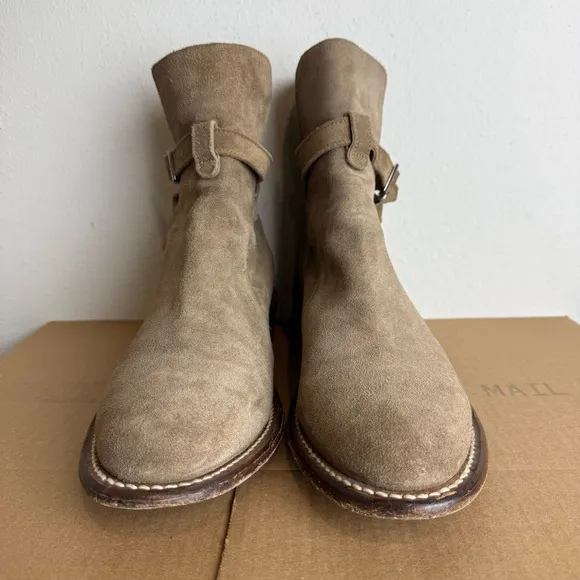 Thursday Boot Co. Men's Rogue Jodhpur Chelsea Boot in Taupe Suede Size 10.5