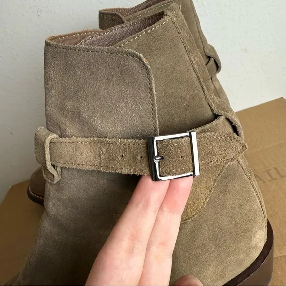 Thursday Boot Co. Men's Rogue Jodhpur Chelsea Boot in Taupe Suede Size 10.5