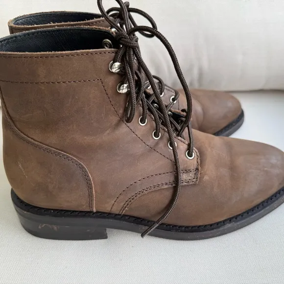 Thursday Boot Company President Combat Boot Mens 8.5 Tabasco Brown  Leather