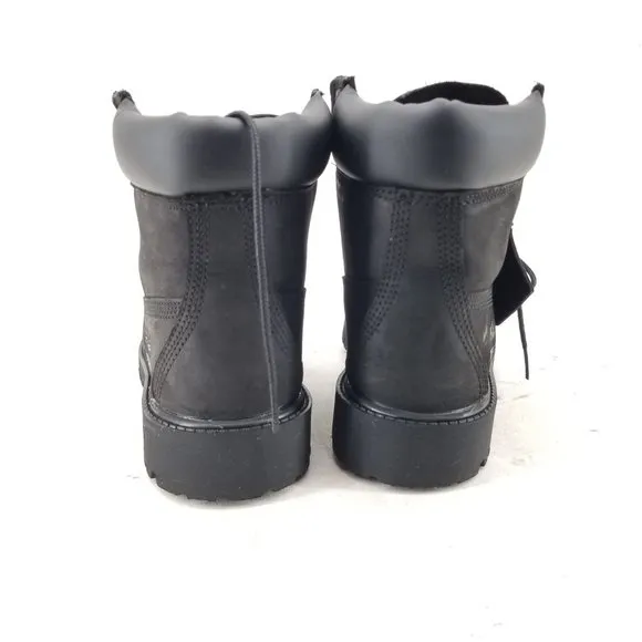 Timberland 6 inch Premium Boots Black Junior Leather Boots 12907  Size 4