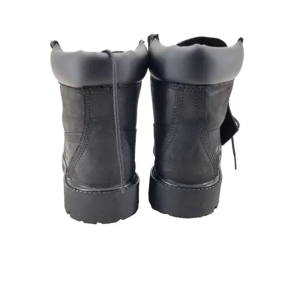 Timberland 6 inch Premium Boots Black Junior Leather Boots 12907  Size 4