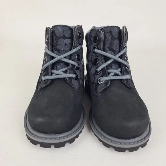 Timberland 6In Classic  TODDLER Boots Outdoors Black Leather Size 5 Rare