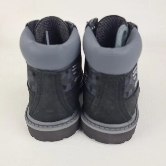 Timberland 6In Classic  TODDLER Boots Outdoors Black Leather Size 5 Rare
