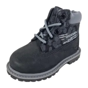 Timberland 6In Classic  TODDLER Boots Outdoors Black Leather Size 5 Rare