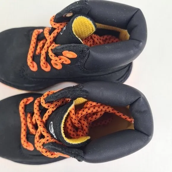 Timberland 6In Confection TODDLER Boots Outdoors Black Leather Size 7