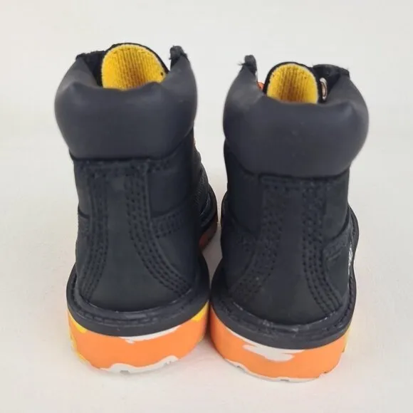 Timberland 6In Confection TODDLER Boots Outdoors Black Leather Size 7