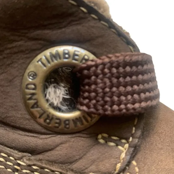 Timberland 7.5 Women's Brown Faux Fur-Lined Lace-Up Mirney Winter Warm Boots