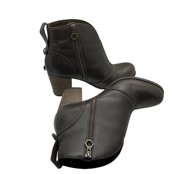 Timberland Ankle Booties Earthkeeper size 9.5 Women’s Trenton Dark Brown Leather