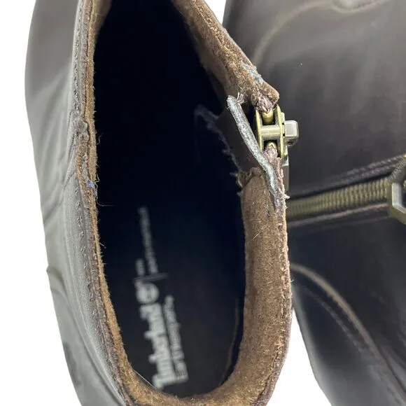 Timberland Ankle Booties Earthkeeper size 9.5 Women’s Trenton Dark Brown Leather