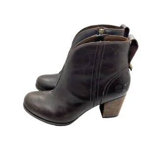 Timberland Ankle Booties Earthkeeper size 9.5 Women’s Trenton Dark Brown Leather