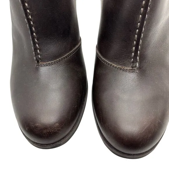 Timberland Ankle Booties Earthkeeper size 9.5 Women’s Trenton Dark Brown Leather