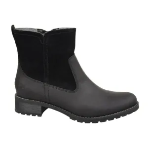 Timberland Bethel Black Suede Leather Biker Winter Heeled Ankle Boots