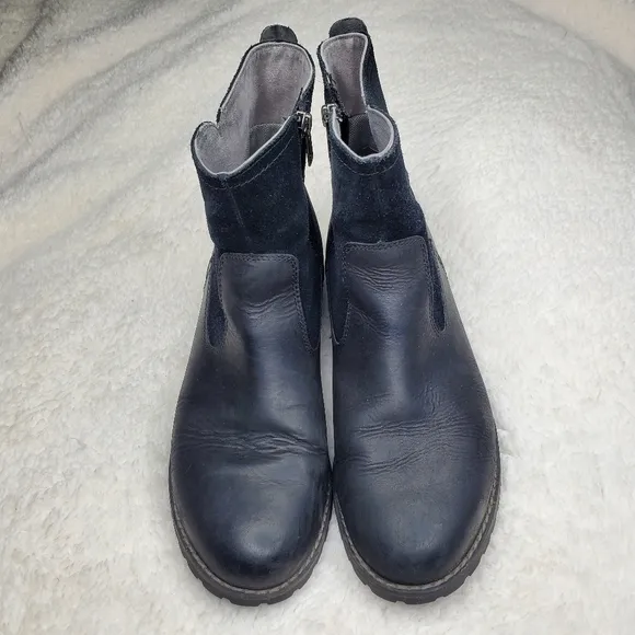 Timberland Bethel Black Suede Leather Biker Winter Heeled Ankle Boots