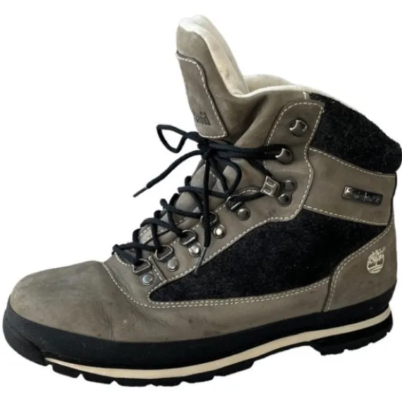 Timberland Boots Hiking Euro Hiker Winter Hiking Boots Tan Grey Black Size 11