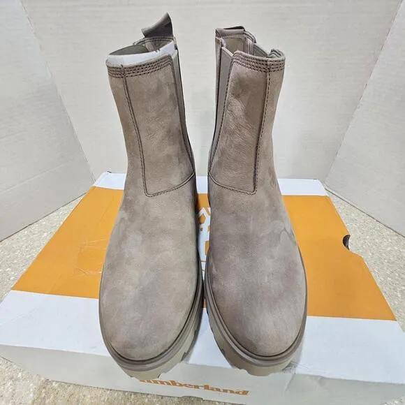 Timberland Carnaby Cool Chelsea Boots Brown Tan Heel Ankle Bootie Women's Sz 7.5
