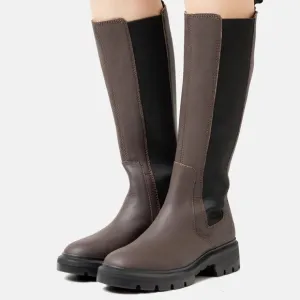 Timberland Cortina Valley Leather Dark Brown Tall Knee Riding Boots Shoes 7 NEW