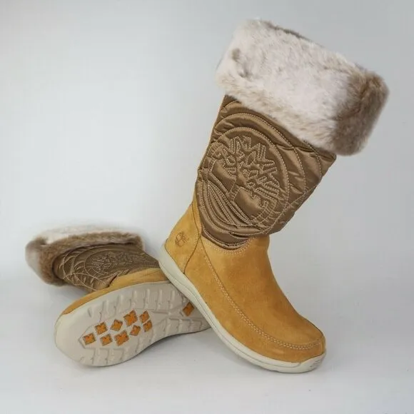 Timberland Holly Berry Tall Wheat Little Kids Boots Winter Leather