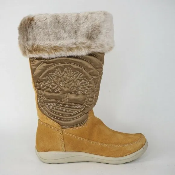 Timberland Holly Berry Tall Wheat Little Kids Boots Winter Leather