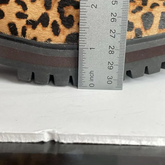 Timberland LONDON SQUARE Boots Women’s 9 Leopard Calf Hair Hiking Combat NEW