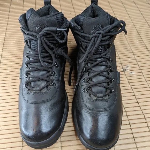 Timberland Mens &quot;White Ledge&quot; Waterproof Hiking Boots Size 12 Black Leather 1212