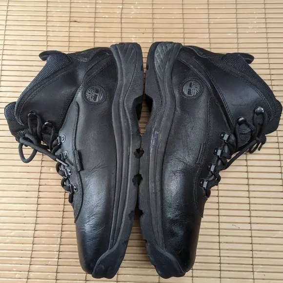 Timberland Mens &quot;White Ledge&quot; Waterproof Hiking Boots Size 12 Black Leather 1212