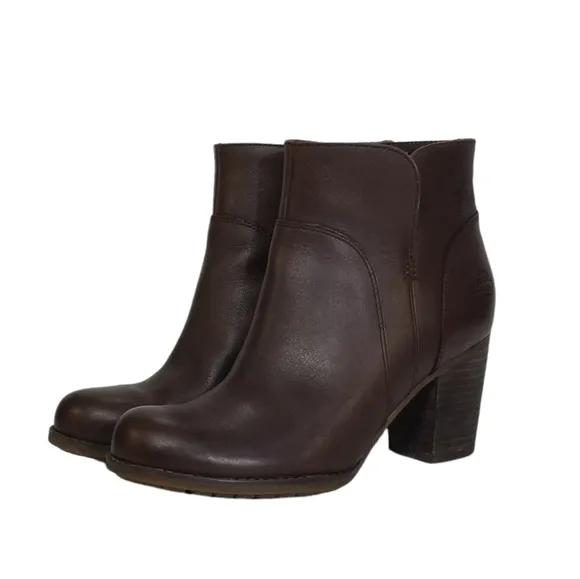Timberland New Rudston Leather Ankle Boots in Dark Brown Womens Size 6 M