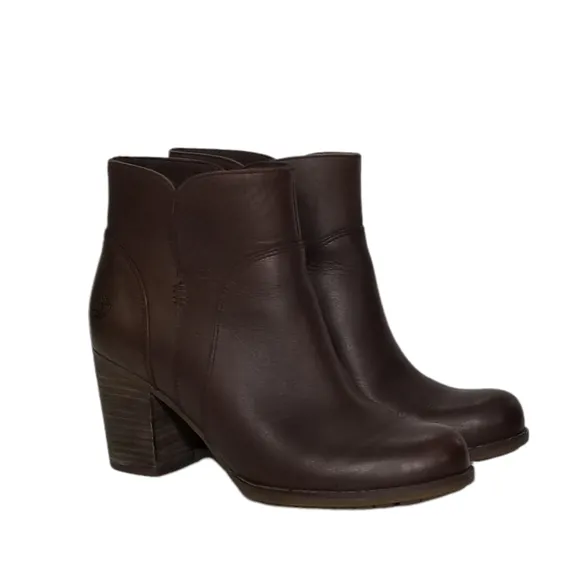 Timberland New Rudston Leather Ankle Boots in Dark Brown Womens Size 6 M