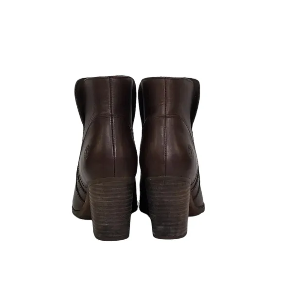 Timberland New Rudston Leather Ankle Boots in Dark Brown Womens Size 6 M