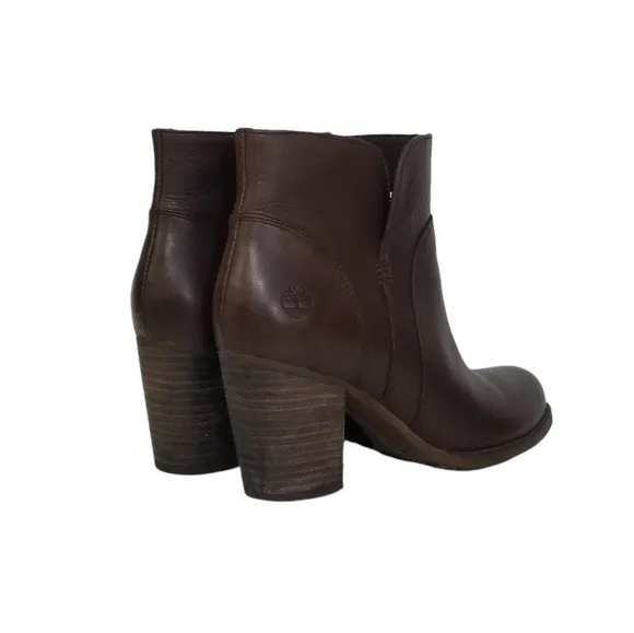 Timberland New Rudston Leather Ankle Boots in Dark Brown Womens Size 6 M