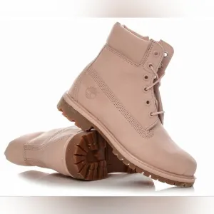 Timberland Premium Waterproof Classic Light Pink Junior Combat Hiking Boots